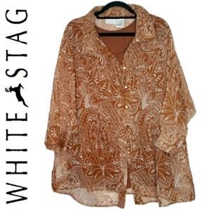 WHITE STAG TWO PIECE BLOUSE SET